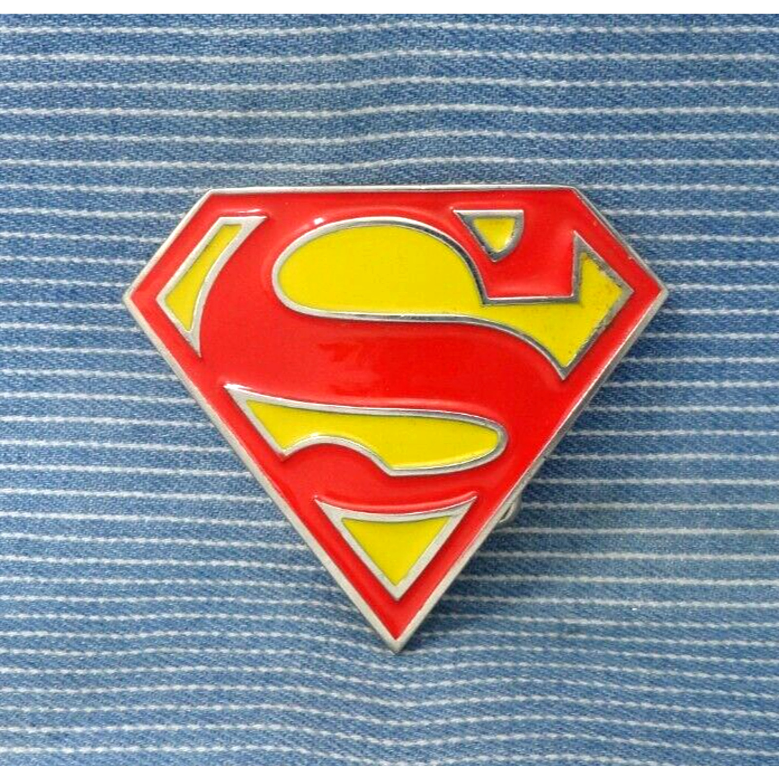 Superman Dress Belt Buckle DC Comics Classic Red Yellow Emblem Vtg GTO .GTA909