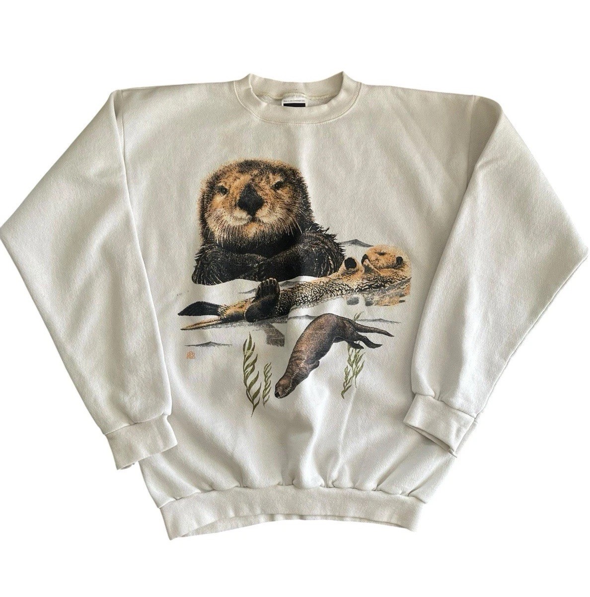 Vintage Crewneck Unisex Large Sea Otter Sea Life Graphic 80s 90’s Sweatshirt