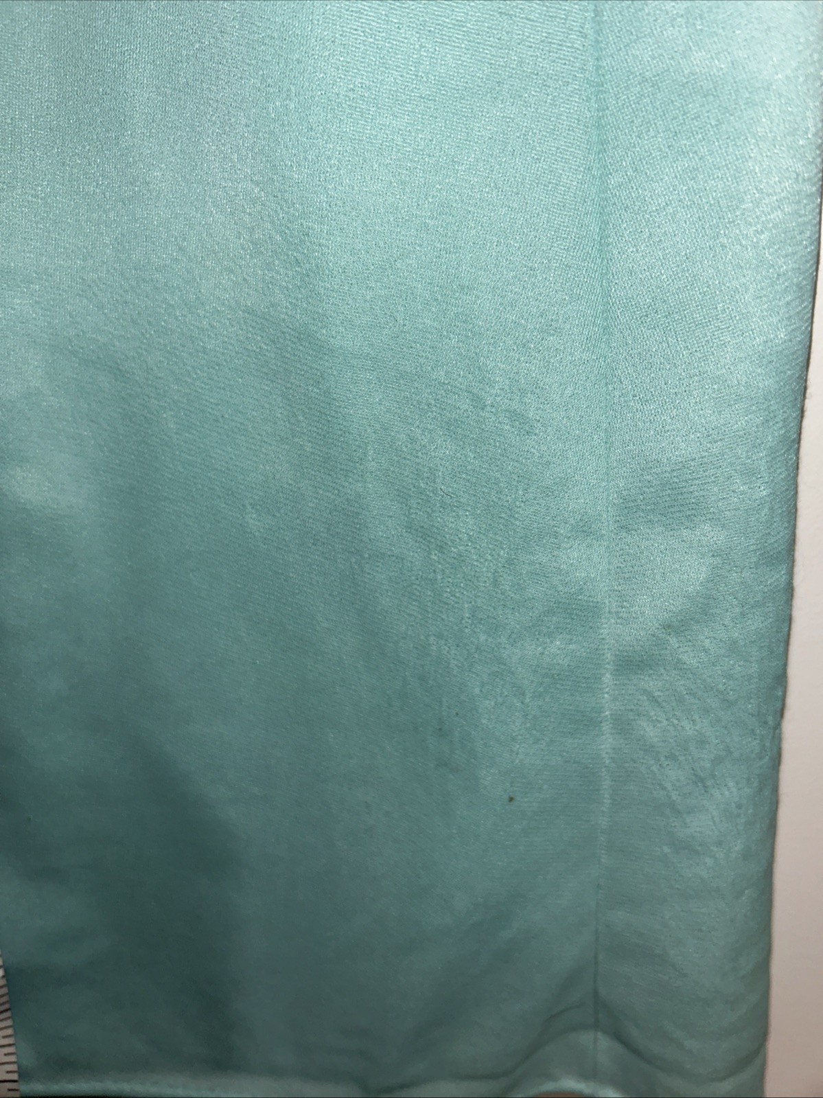 Blanche Ralph Montenero Seafoam Blue Slip Dress Lingerie Small Low V Lace Vtg