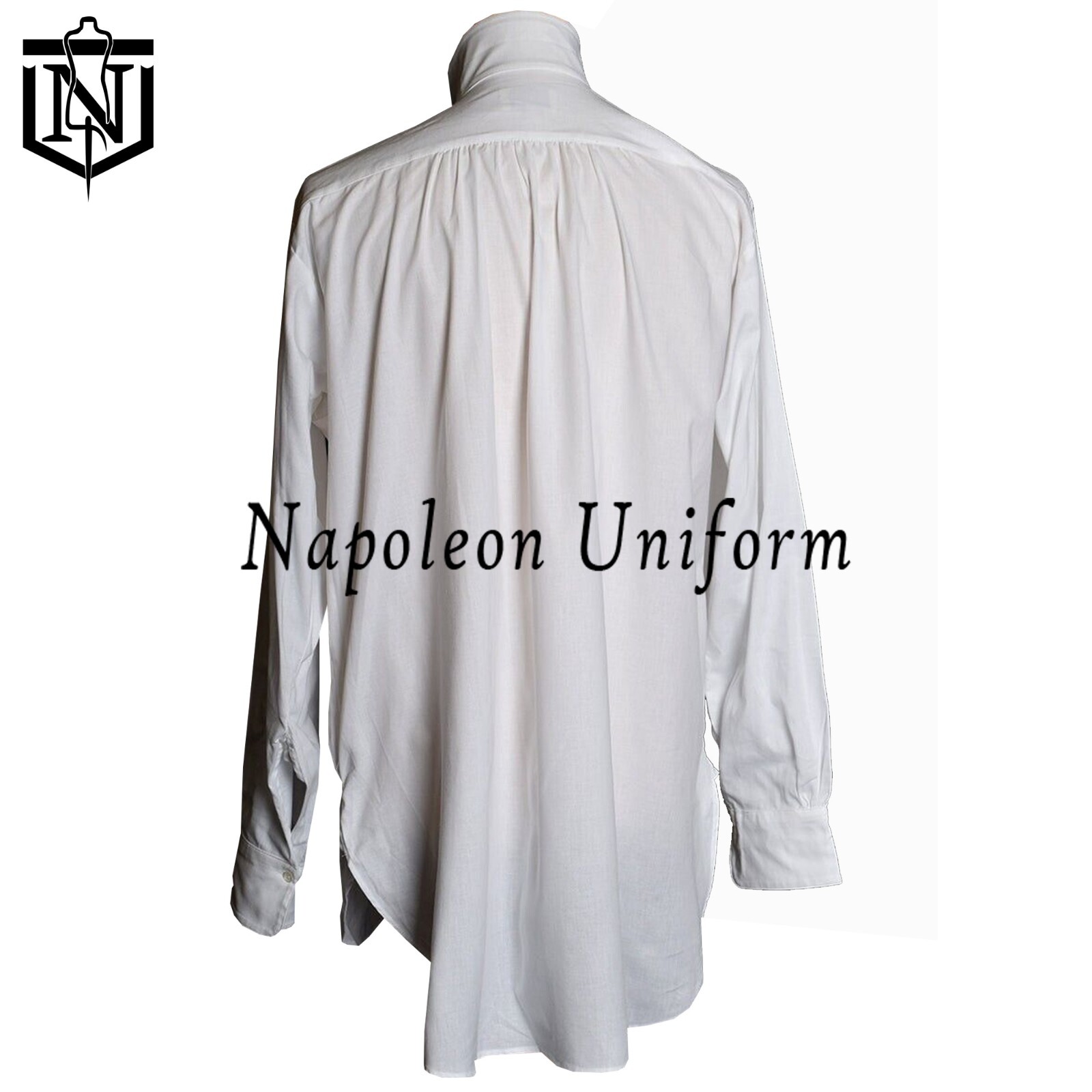 New 19th Century White Mid Victorian Shirt Darcy Regency Shirt Expedited Ship