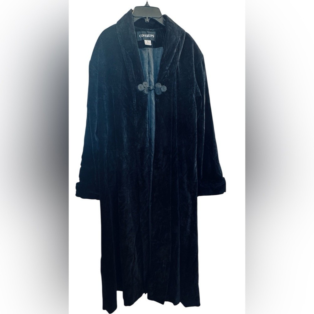 COVERUPS vintage velvet coat, long velvet jacket, Hong Kong, 100% cotton velvet