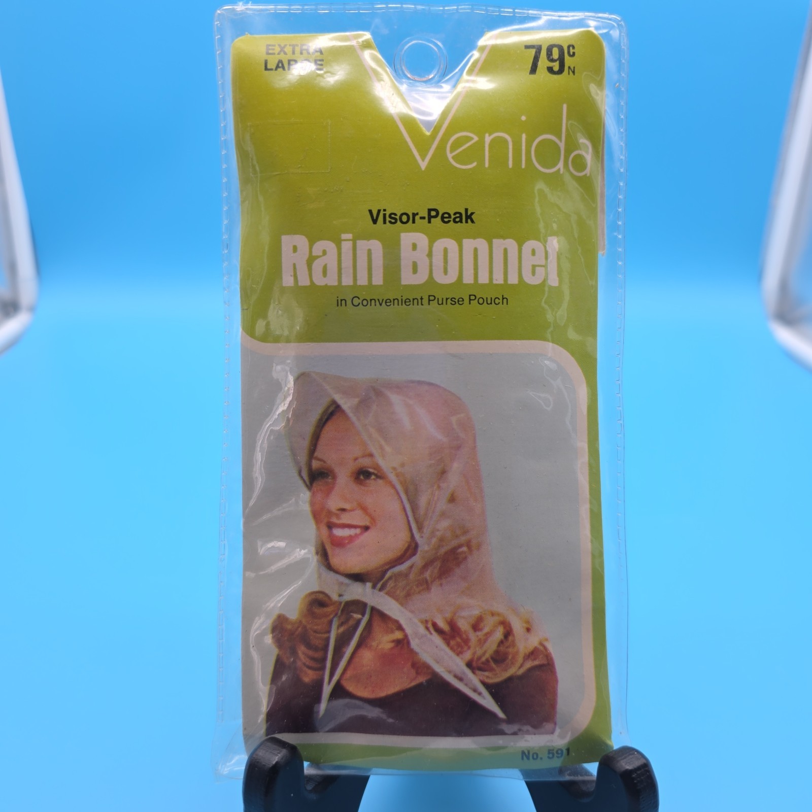 Vintage Venida Visor-Peak Rain Bonnet Women’s Size Extra Large