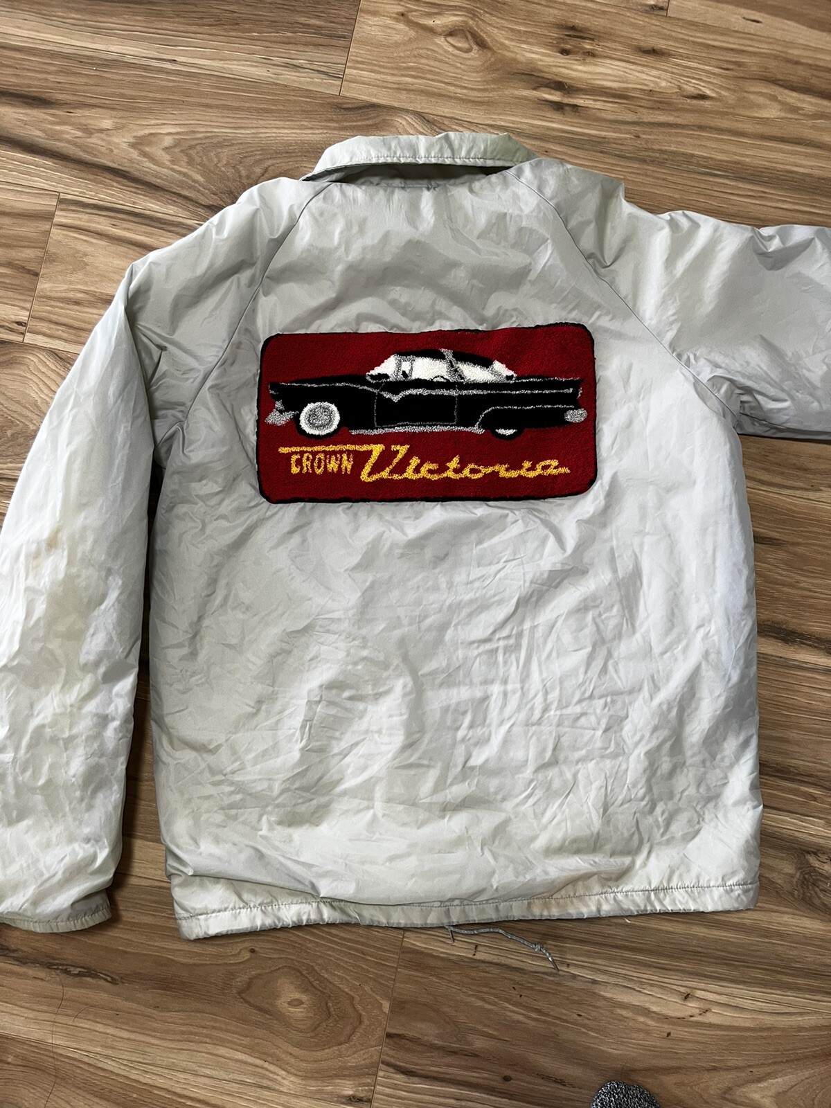 VTG Trax Crown Victoria Jacket Mens M Windbreaker Lined Snap Front