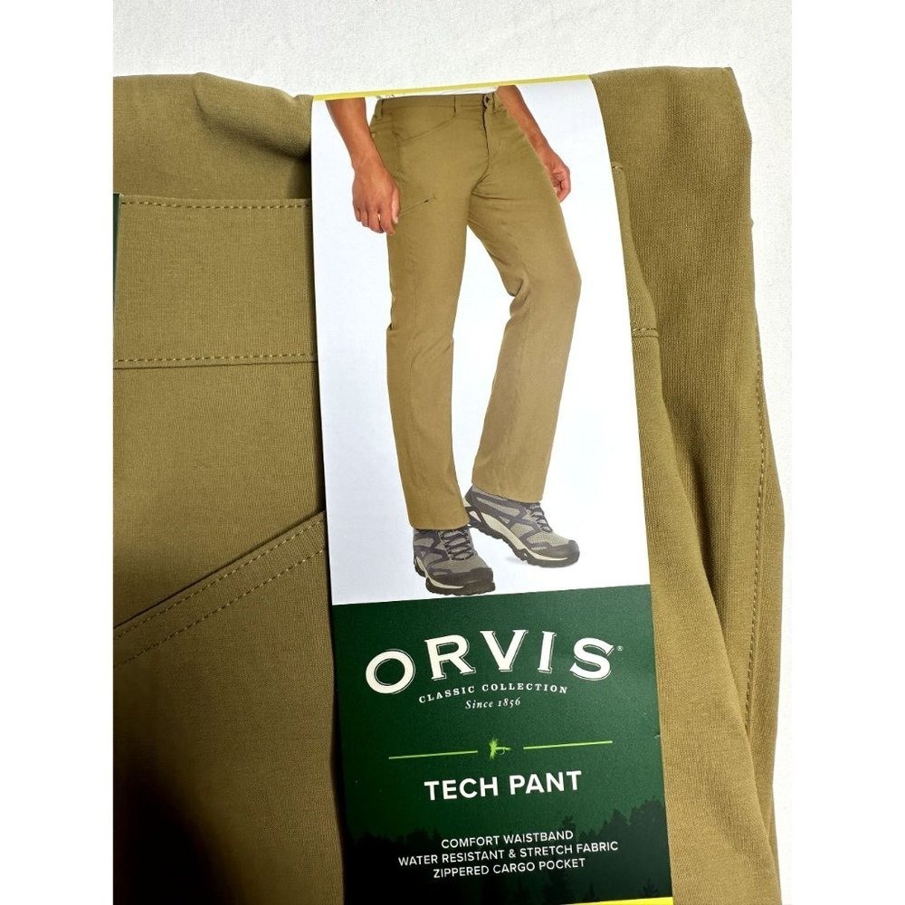 New Mens Orvis Tech Water Repellant Pants size 40 X 30 Antique Bronze