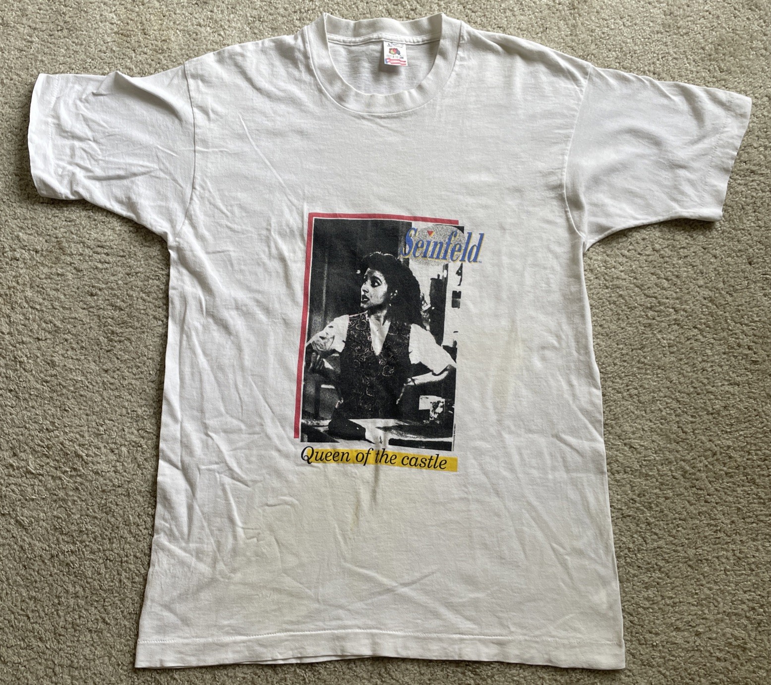 VTG Fruit Of The Loom Seinfeld 1993 Elaine “Queen Of The Castle” T-shirt-Med/Lg