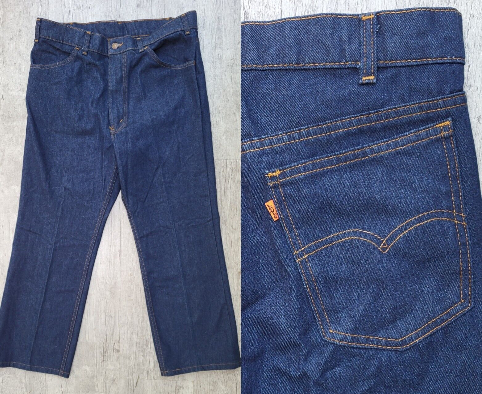 VINTAGE Orange Tab Levi’s for Men 36×26 Dark Wash Denim With a Skosh More Room