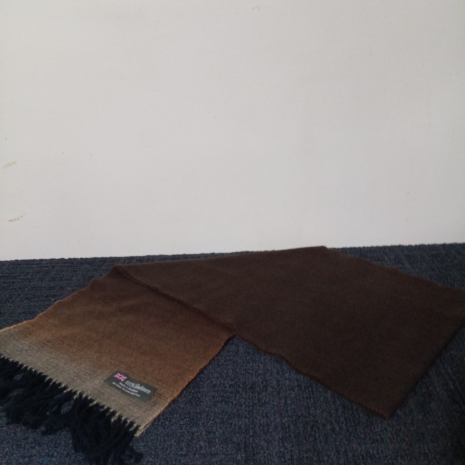 100% CASHMERE Scarf Unisex Winter Warm Ombré Luxury Preppy Academia 11.75x 65