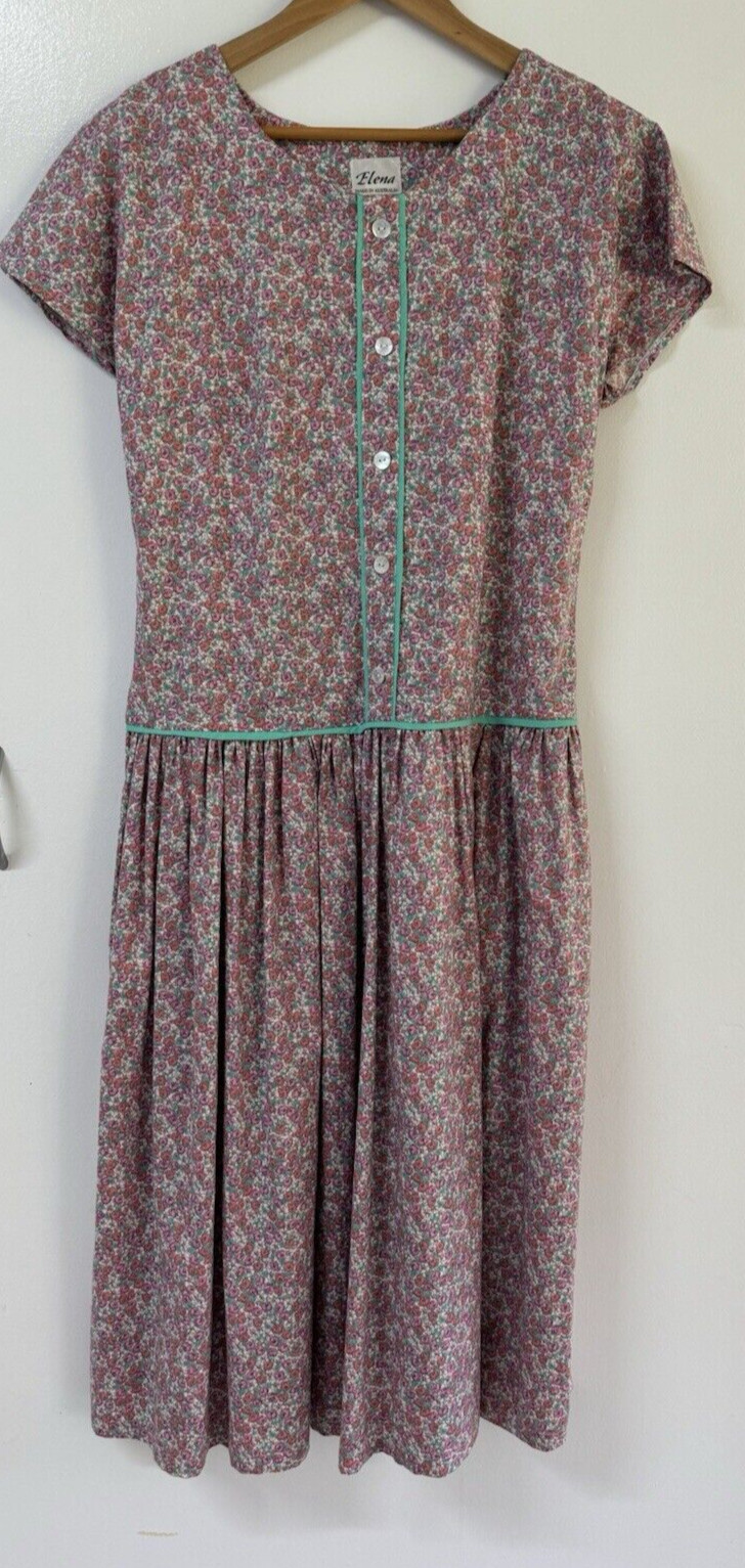 Elena Vintage liberty cottagecore 10 prairie maxi boho Oak Meadow style 80’dress