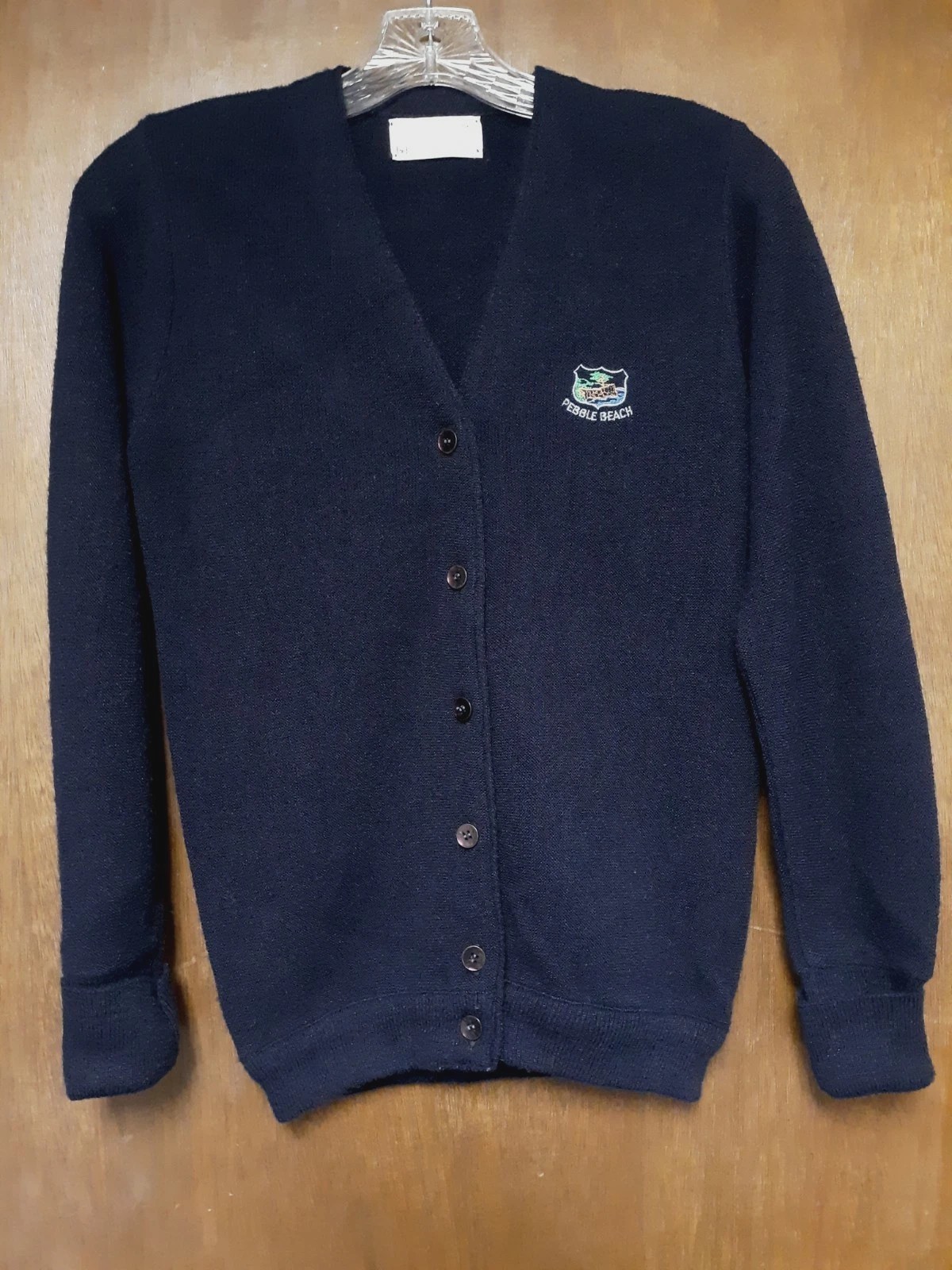 Vtg 70’s Navy Blue Lady Pickering US Open Pebble Beach Golf Sweater SZ S