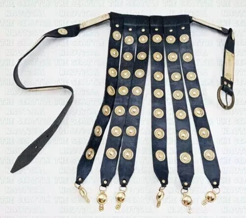 Roman Leather Apron Belt Heavy Brass Fittings Cingulum Wearable Costume Armor