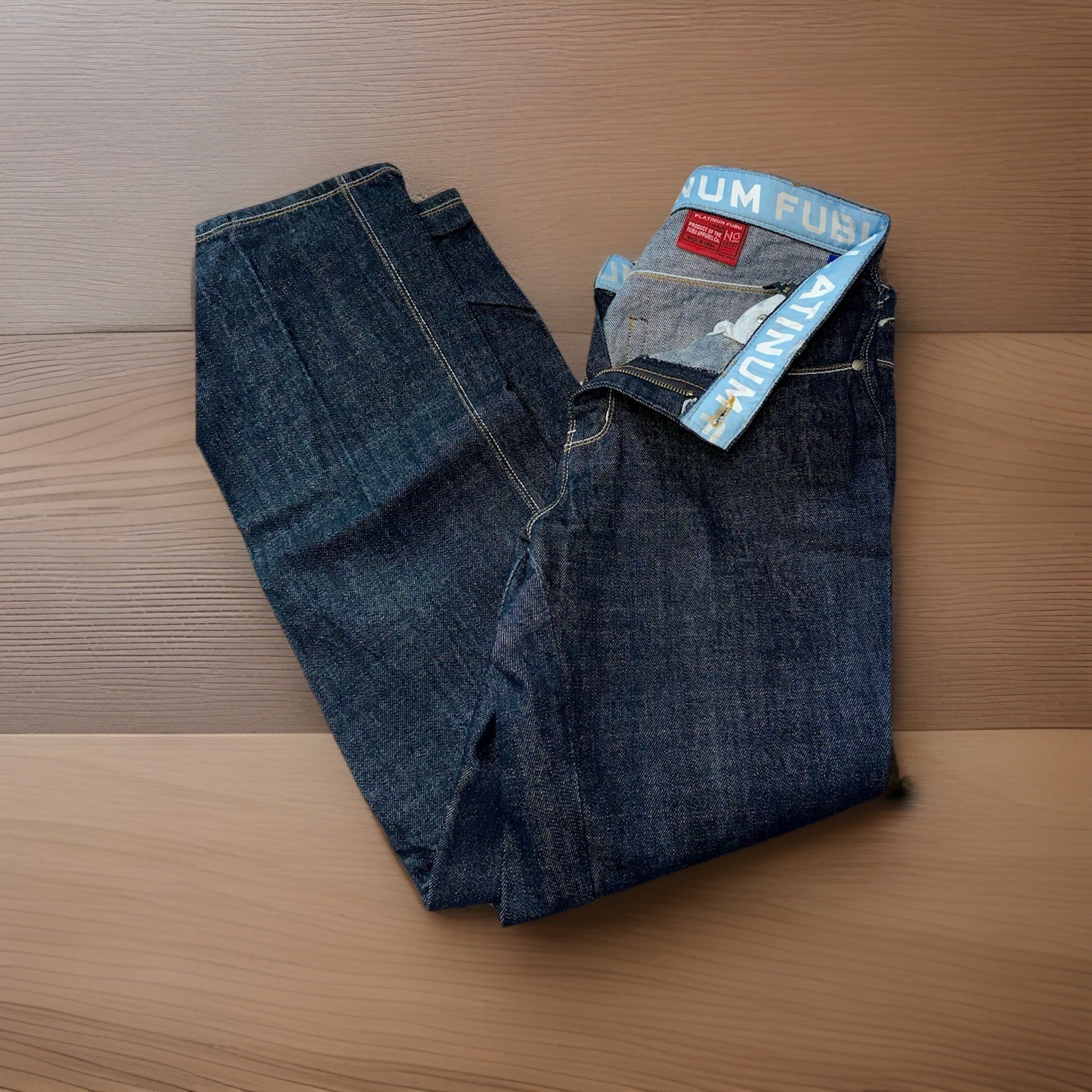 VTG Fat Albert FUBU Platinum Big Face Embroidered Baggy Y2K Skate Jeans Size 34