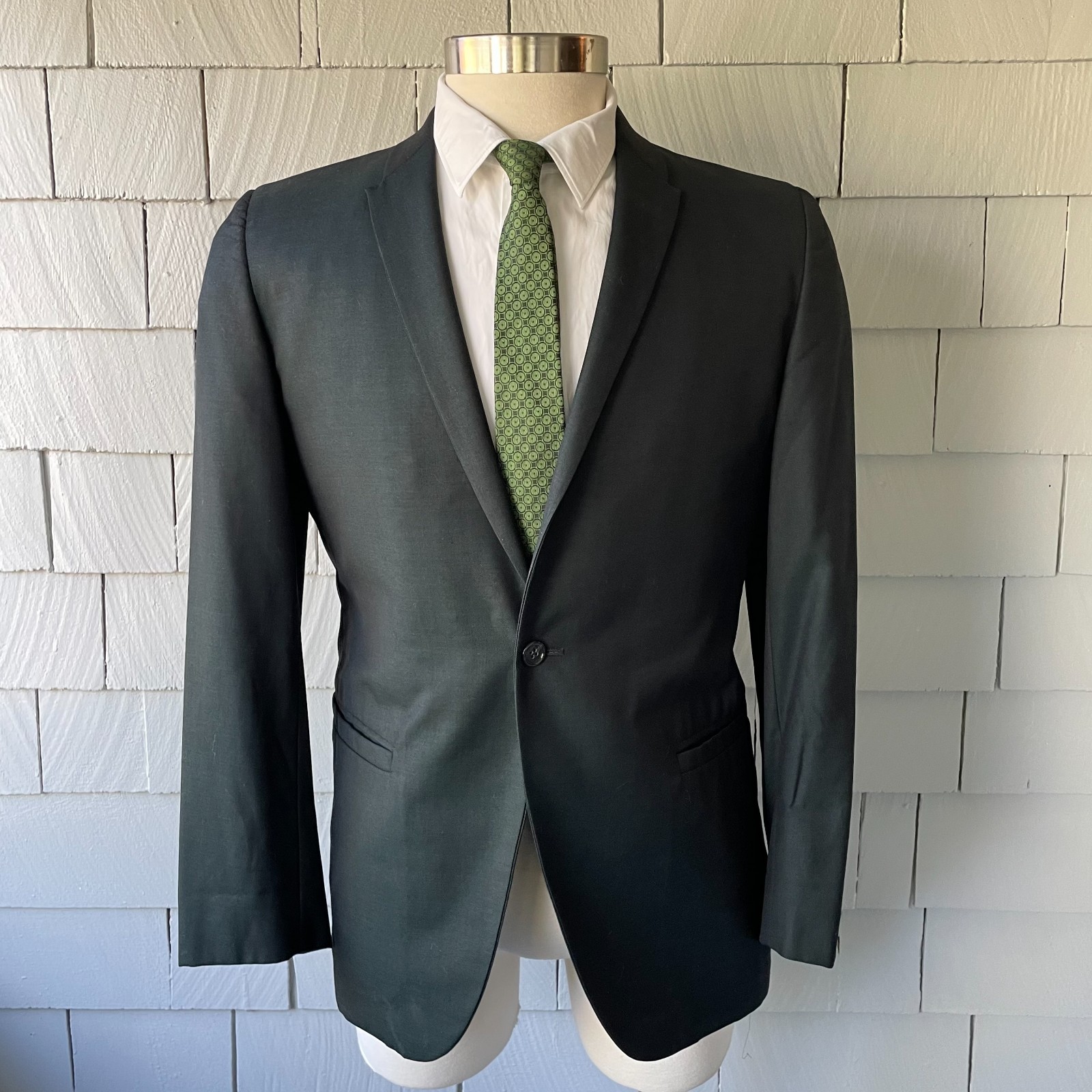 50s 60s Vintage Sherwood Shiny Green Black Changeable Mens Jacket Size 40