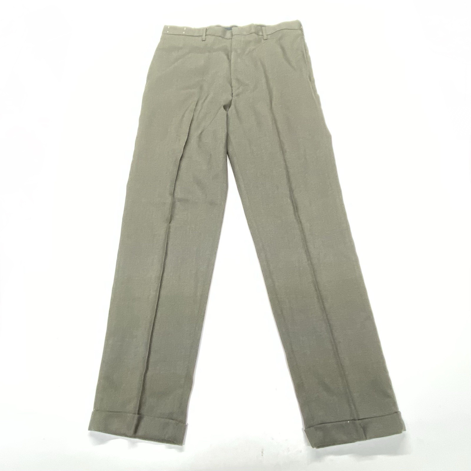 Vintage 1960s-70s Levi’s Sta-Prest Beige Light Green Dress Pants 32×28