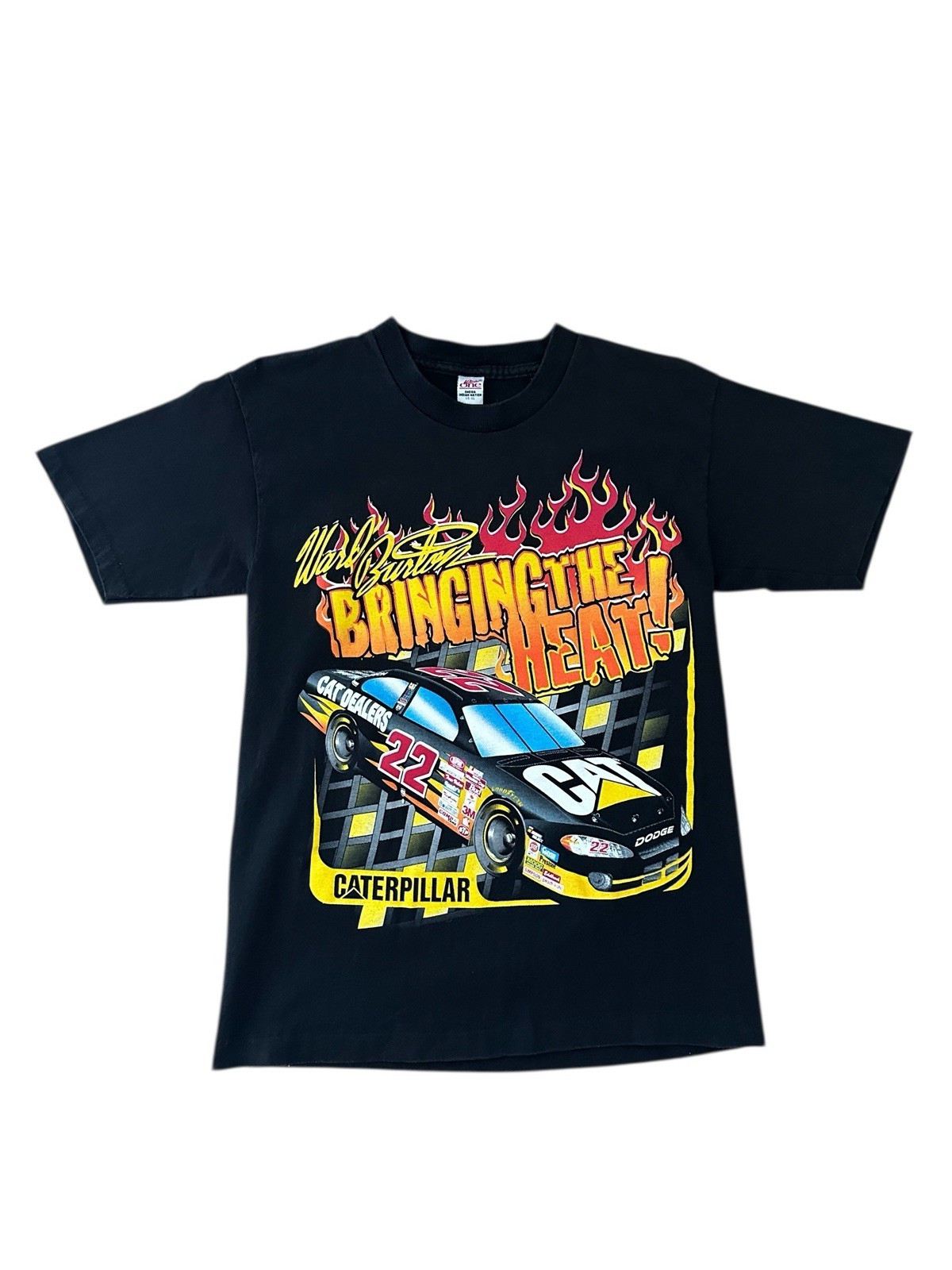 Vintage Ward Burton Nascar T Shirt Youth 14-16 Kids 90’s Black