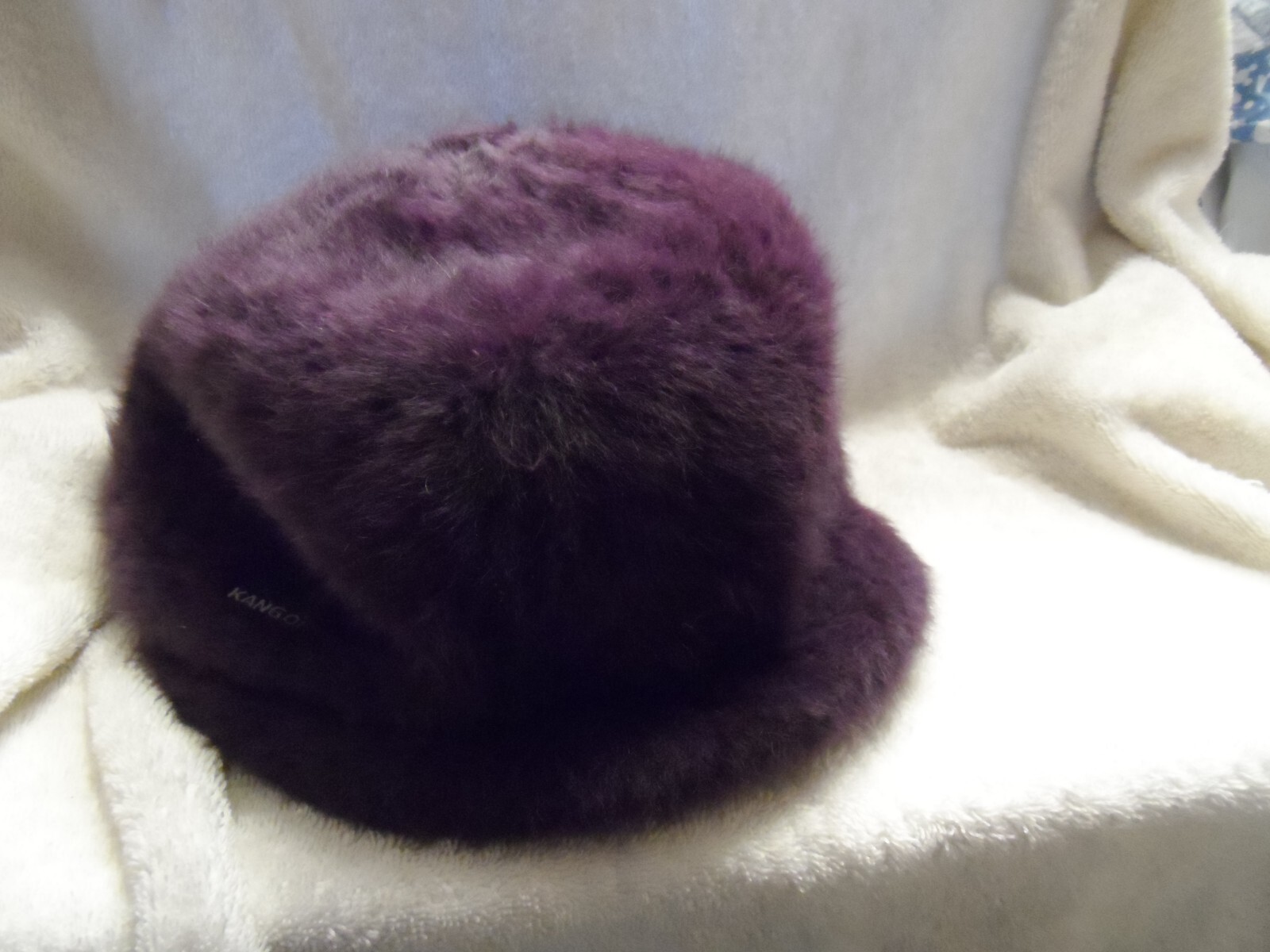 VTG KANGOL DESIGN Furgora Wendy Beret Angora Hat Women’s brown/purple