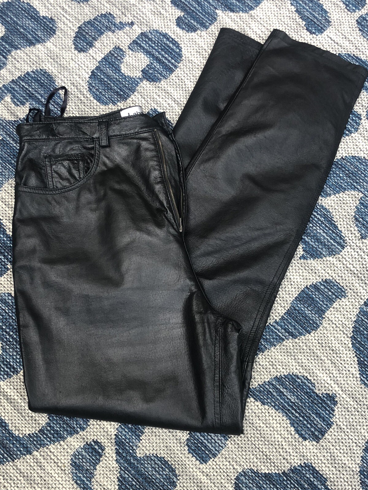 Bagatelle Leather Pants 10 Womens Biker Glam Rock Goth Tapered Leg