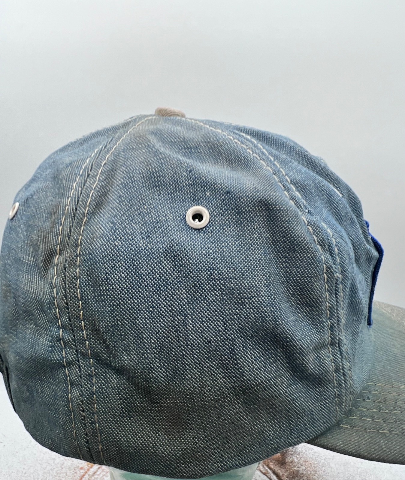 VINTAGE Ford Tractors Blue Denim Baseball Hat Trucker Snap Back Mesh Farmer