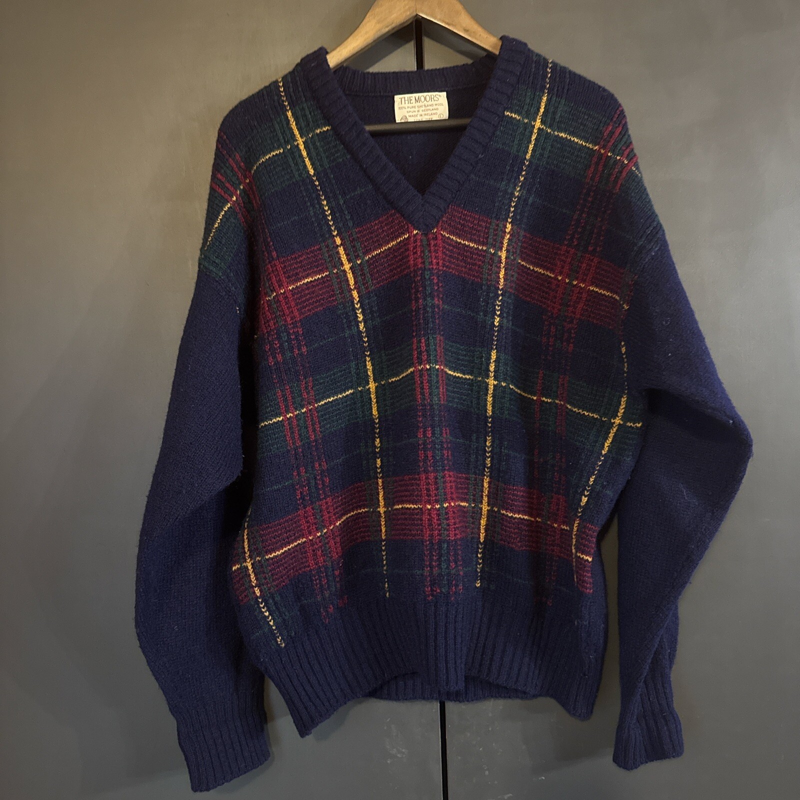 The Moors Cosby Style Sweater 100% Shetland Wool LRG Lord Jeff Ireland Scotland