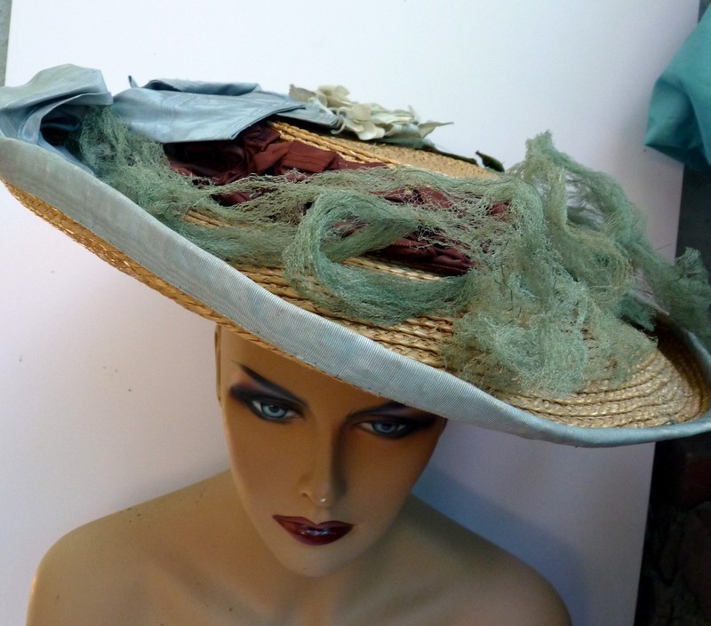Peter Jago Couture Straw Picture Hat 1800s Hollywood Wardrobe Sony Pictures