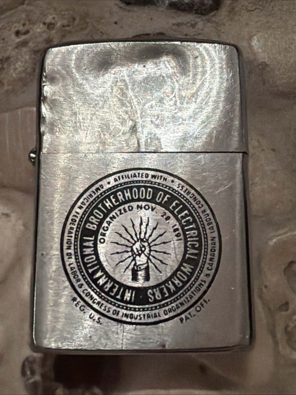 IBEW International brothers Electrical Workers Union Bradford Zippo RARE vintage