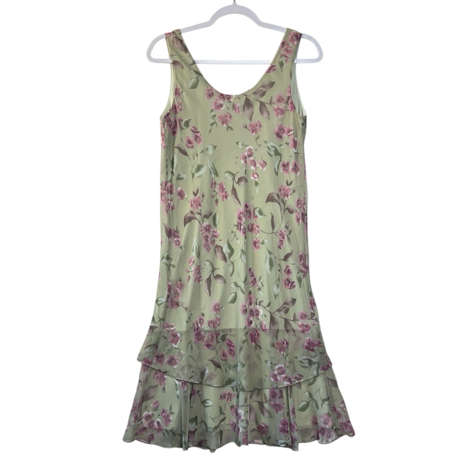 Vintage JS Edward Asymmetrical Hem Dress Floral Print Fairy Y2K 90s Grunge