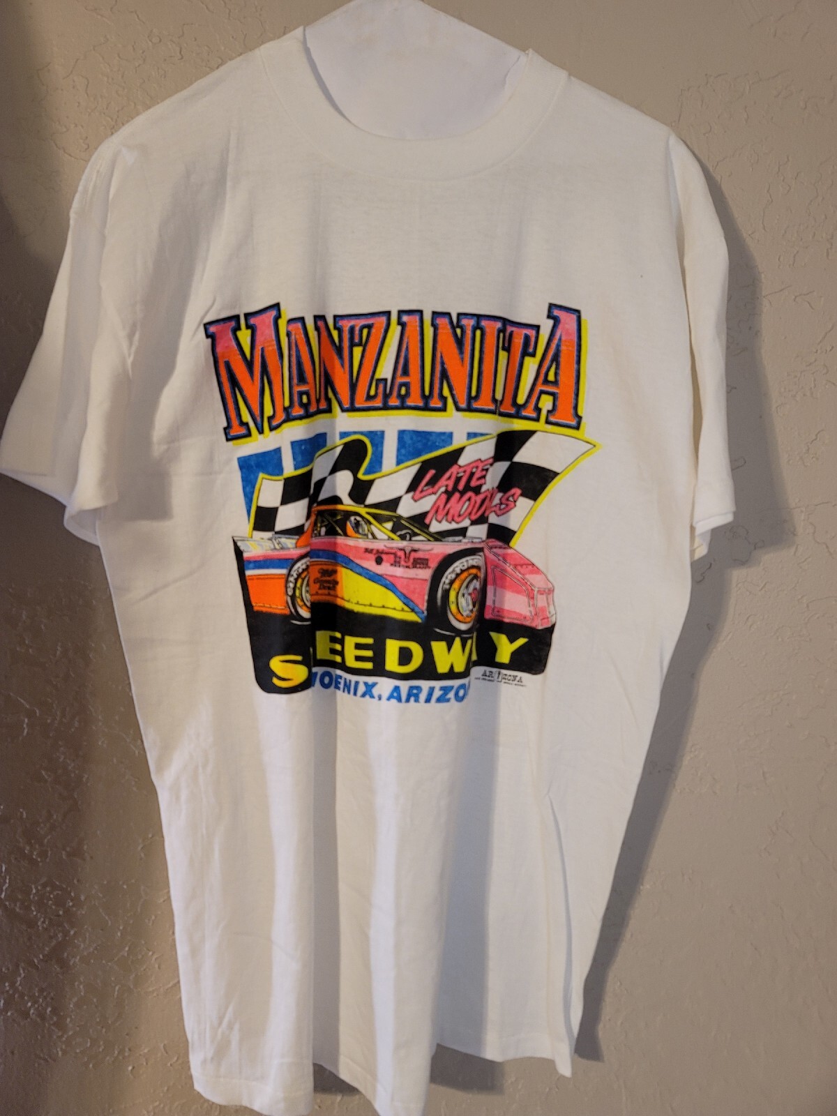 vintage manzanita Racing T shirt DOUBLE SIDED GRAPHICS🔥NWOT🔥MINT sz L
