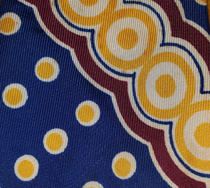 1940s 1950s ~ BOLD VINTAGE ~ ATOMIC SPACE AGE ~ MENS TIE ~ NYLON GABARDINE ~ 49″