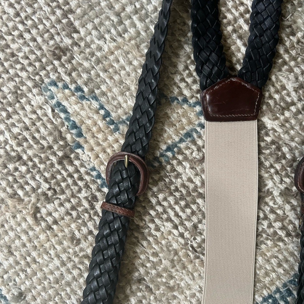 Handsome Vintage Braided Suspenders/ Braces Torino Polo Equestrian Style