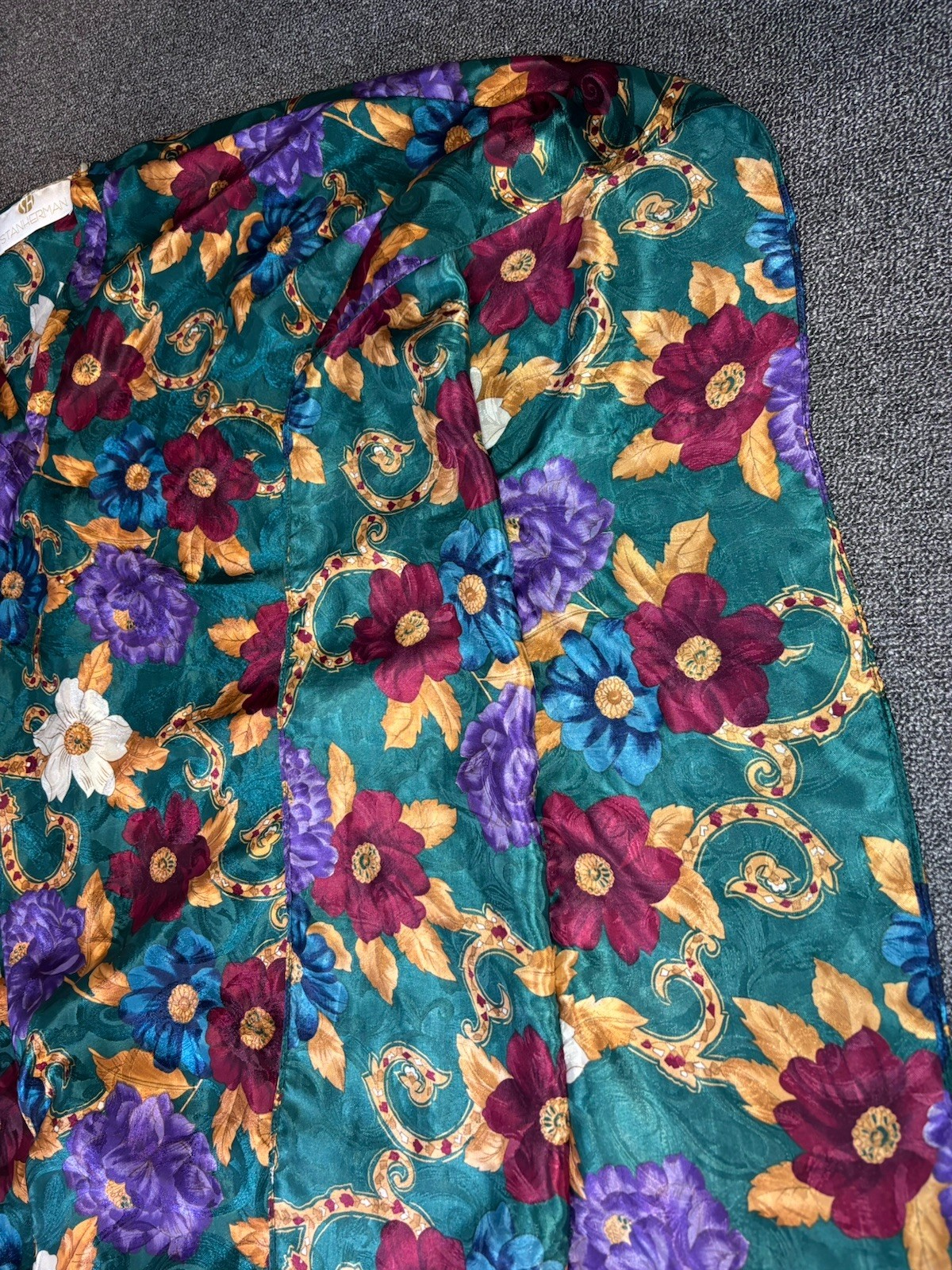 Vintage Stan Herman Floral Kaftan Lounger Dress