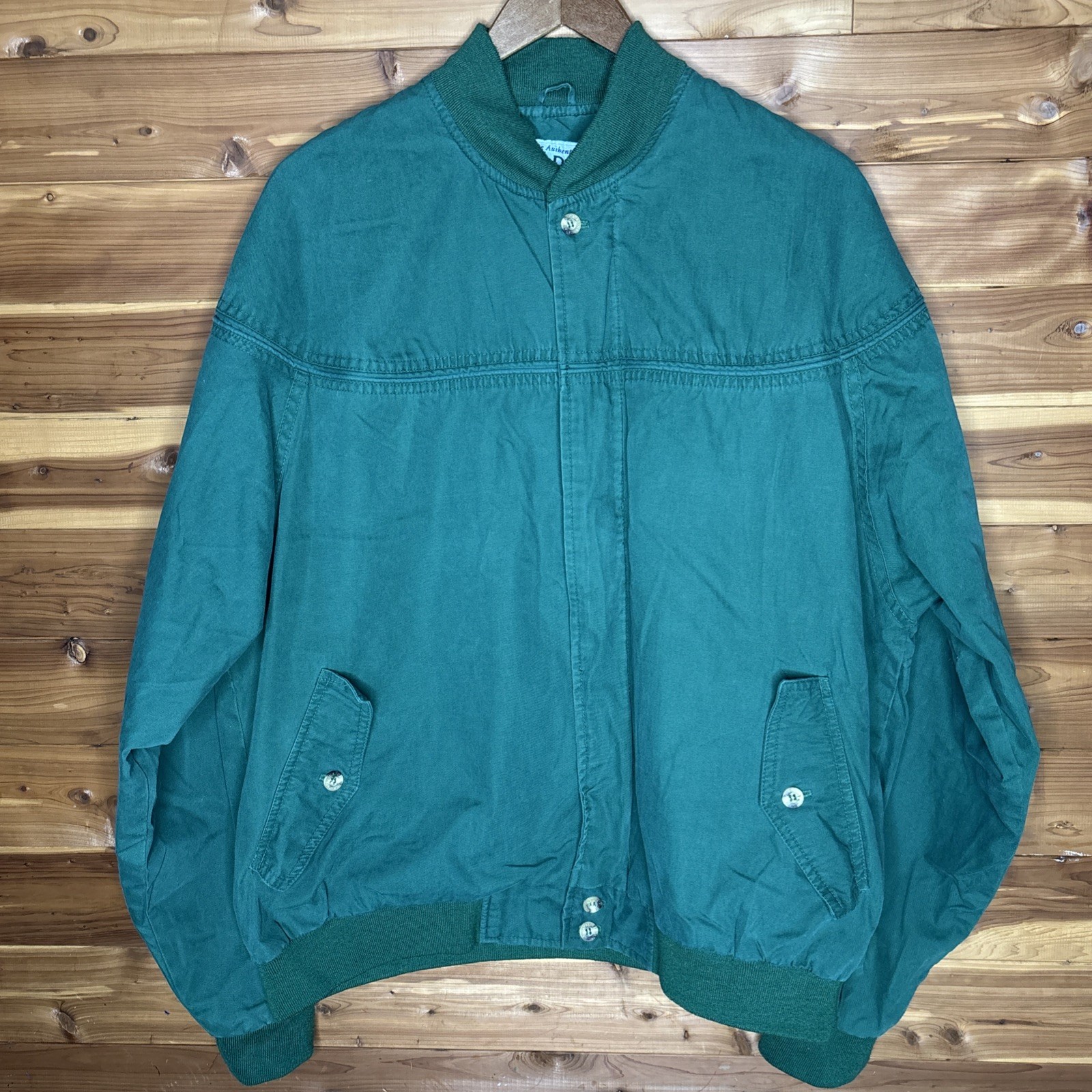 VINTAGE La Paz Jacket Mens Size L Green Bomber Outdoor Catalina