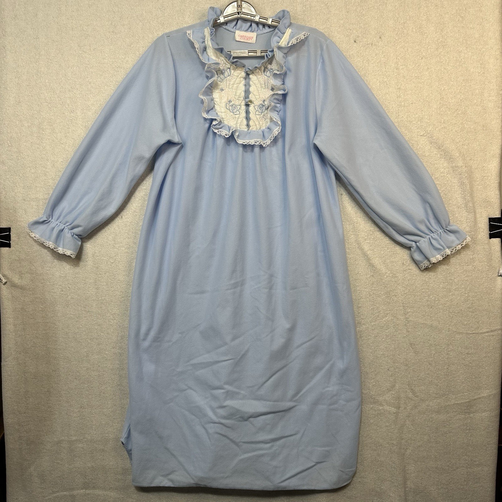 Vintsge Sears Carriage Court Womens Large Nightgown Baby Blue Made In USA Comfy