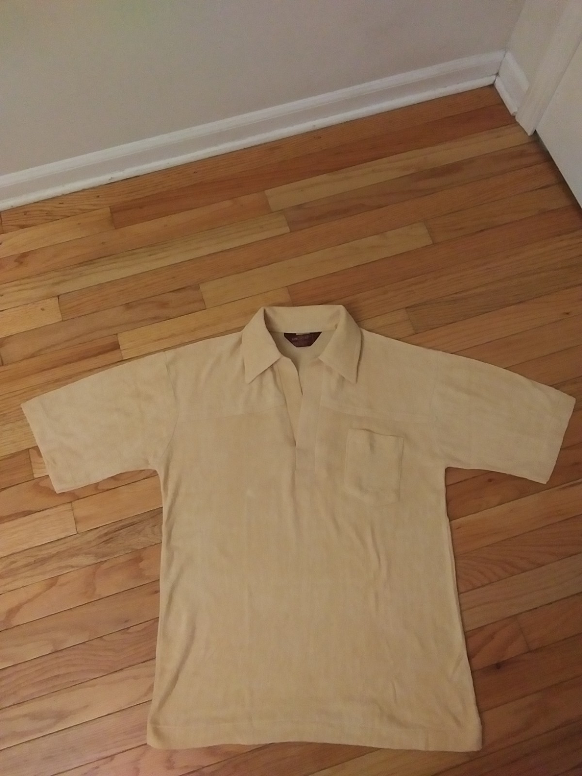 Kingsport Vintage 1970s Men’s Beige Shirt Size L