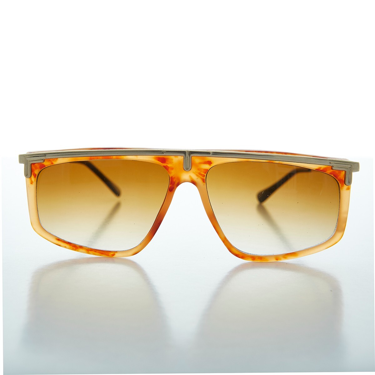 80s Hip Hop Flat Top Vintage Sunglass Persimmon – Rome