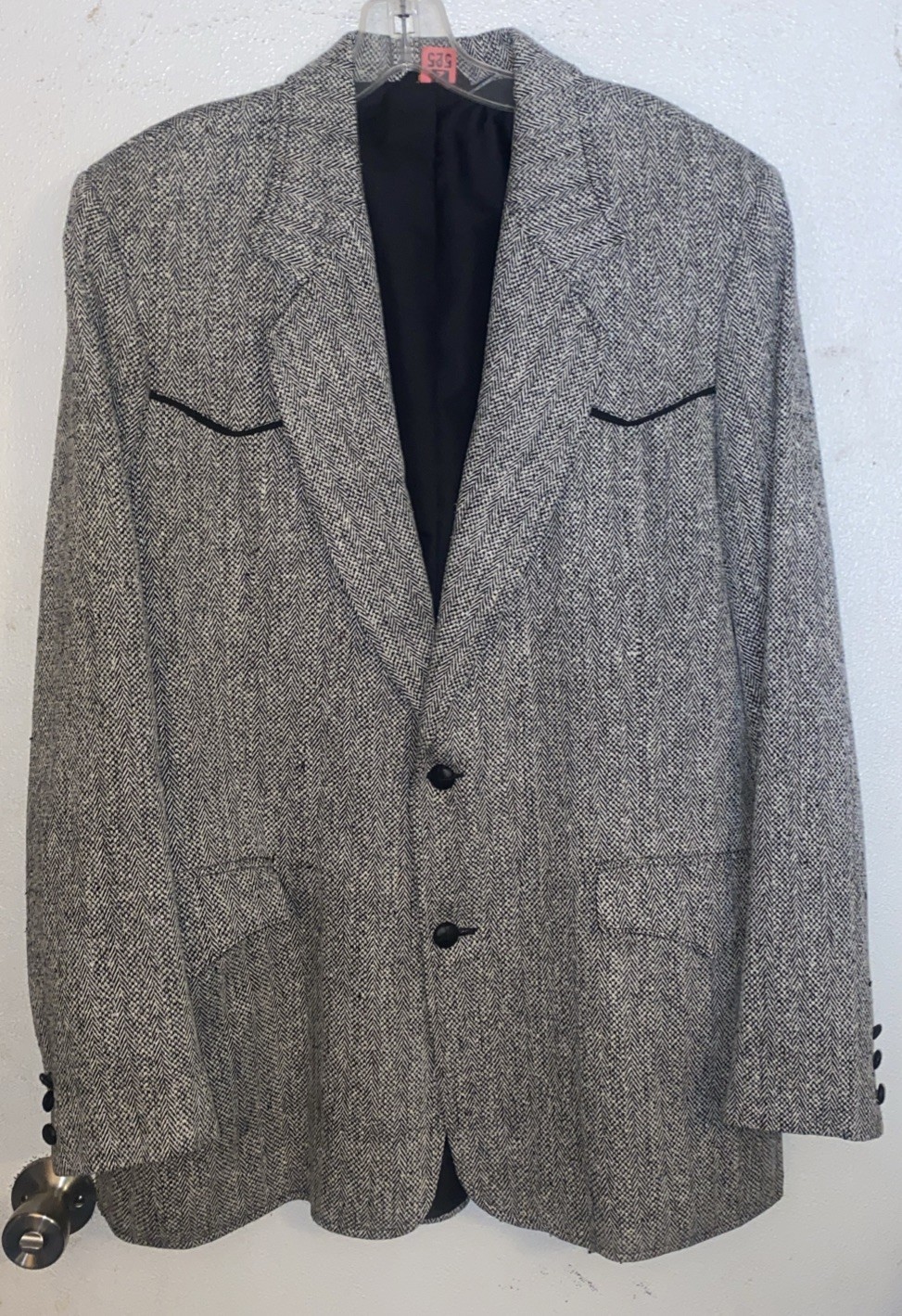 Pioneer Western Wear 100% Silk Blazer Coat Jacket Tweed Country Gentlemen 44L