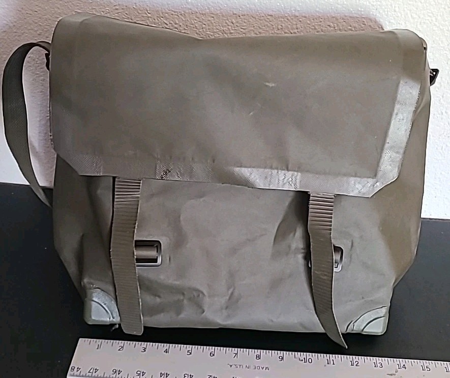 Vintage Dutch Army Military Waterproof Backpack Ammo Tote Large Shoulder Bag ’89