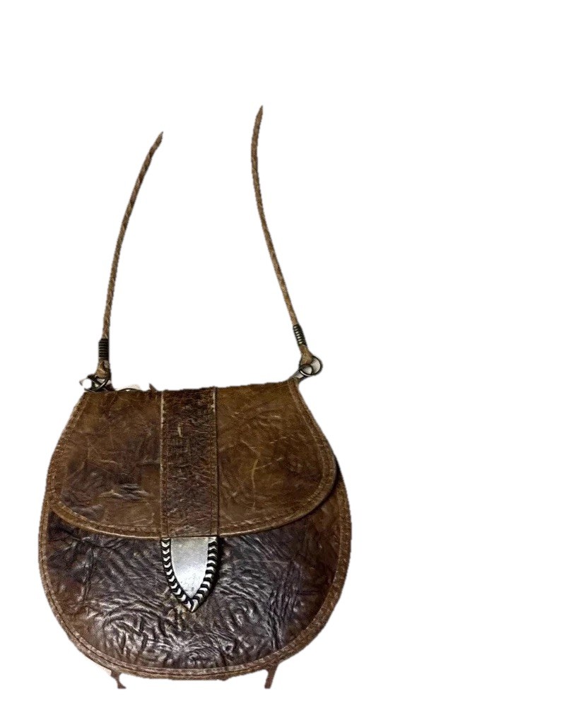 Rolfs Cowhide Leather Belt Pocket Snap Wallet Coin Purse Vtg Braided Crossbody