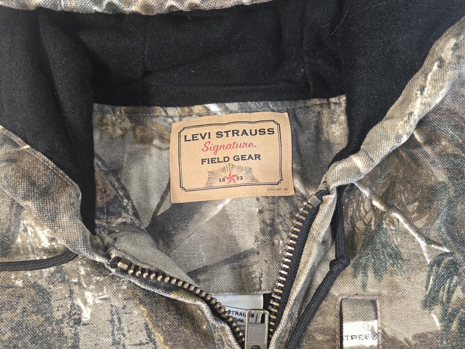 Levi Strauss Signature Field Gear Canvas Jacket Hoodie 2XL Camo Realtree VNTG