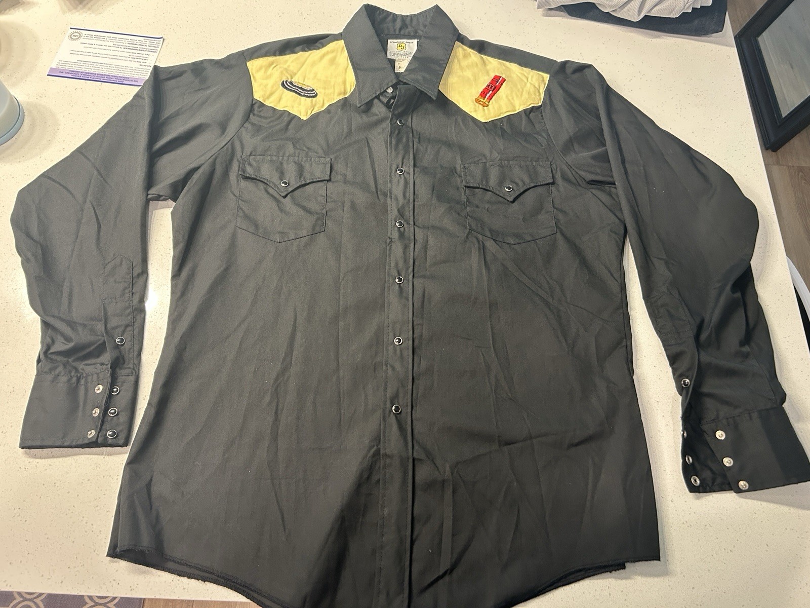 Vtg 70s Pearl Snap Shirt Dickson Jenkins Western Rockabilly Mens 17 35 Custom