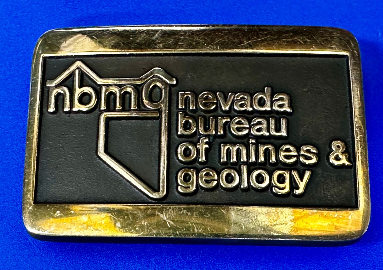Nevada Bureau Of Mines & Geology Commemorative Vtg 1989 Belt Buckle By Anacortes
