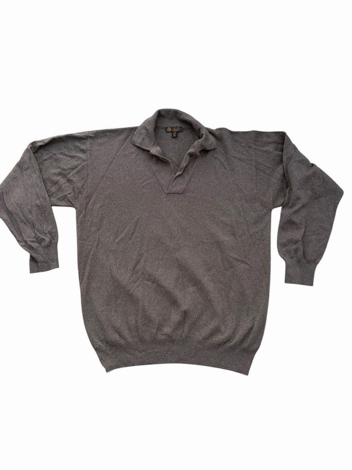 Loro Piana for Neiman Marcus Cashmere & Silk Textured Knit Collared Sweater Polo