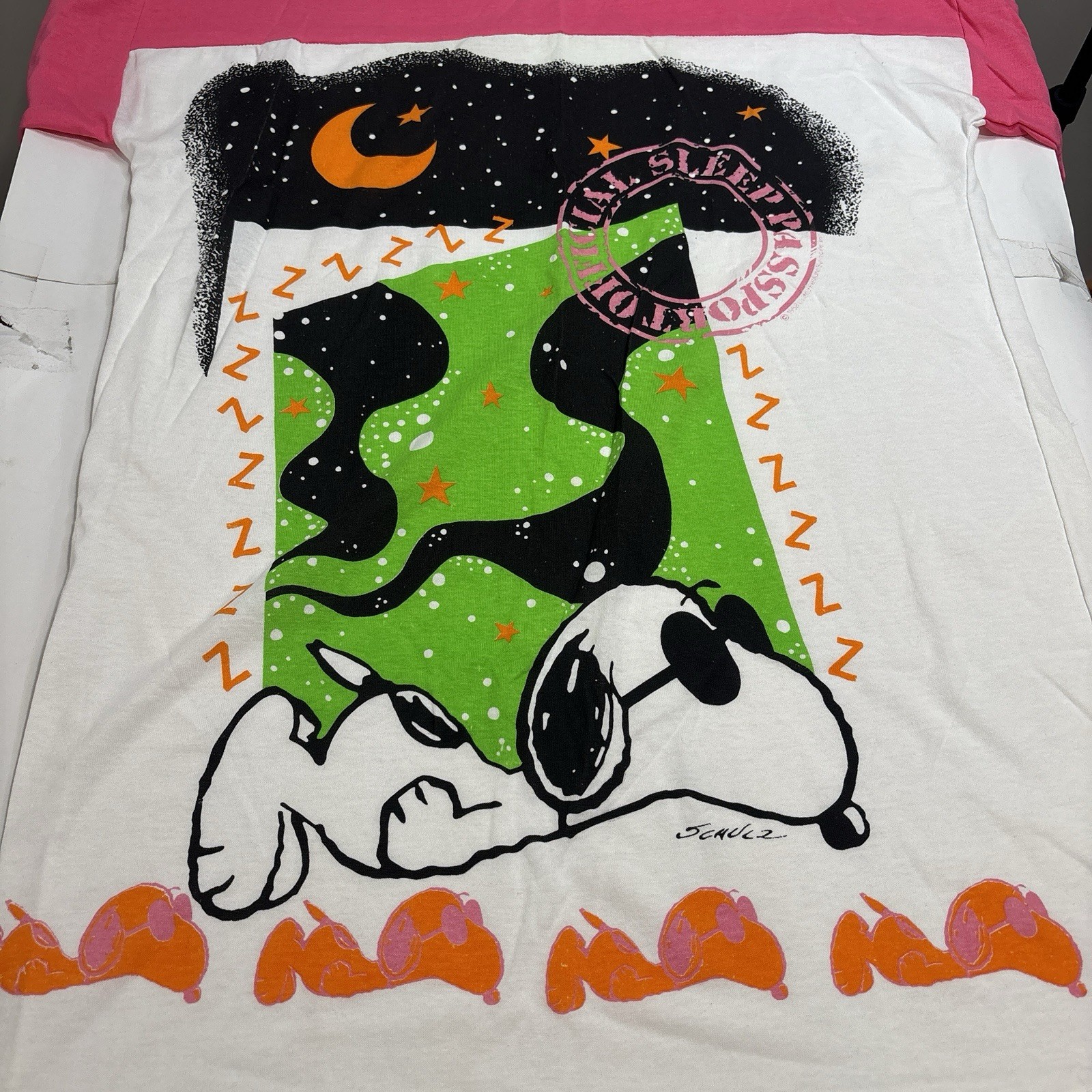 Vintage Snoopy Sleep Shirt Womens Flirts Joe Cool Nightgown One Size