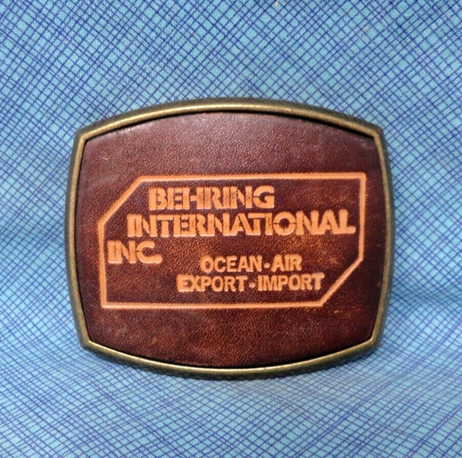 Behring International Promo Belt Buckle Freight Transport Vtg 70s El Cid .SHY070