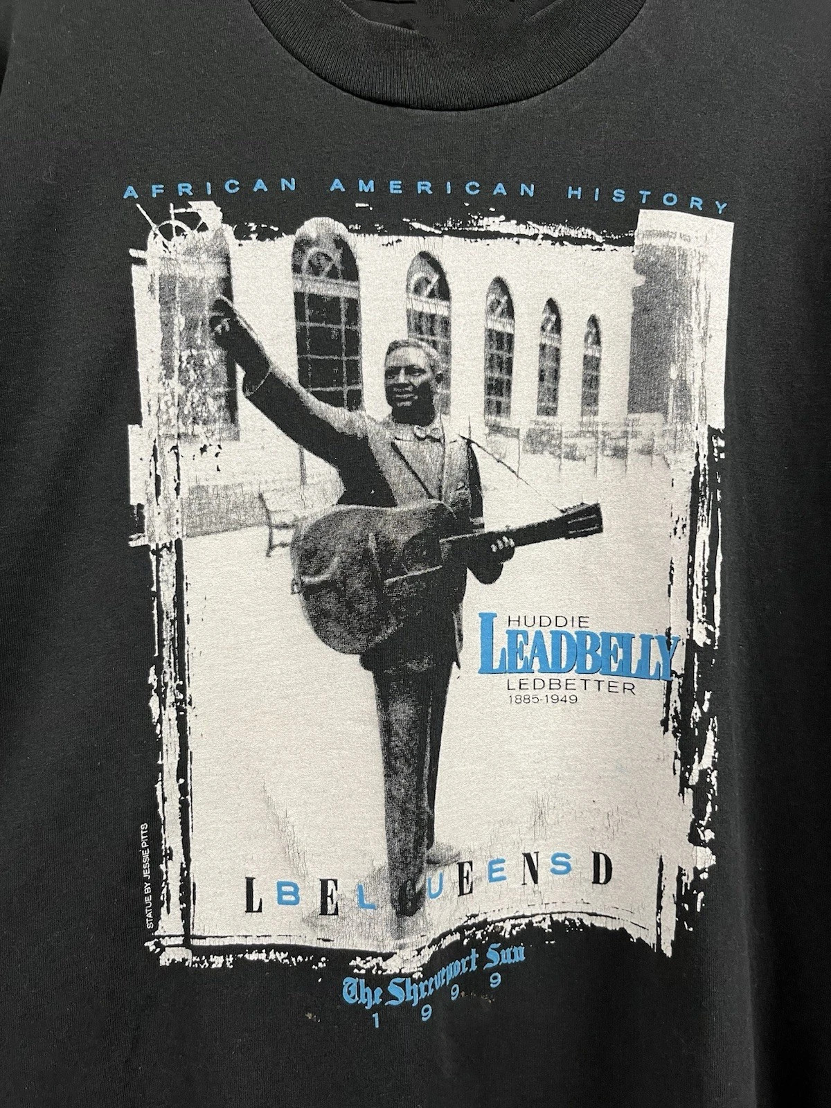 Vtg 90s Leadbelly Short Sleeve Cotton Black All Size T Shirt CM376