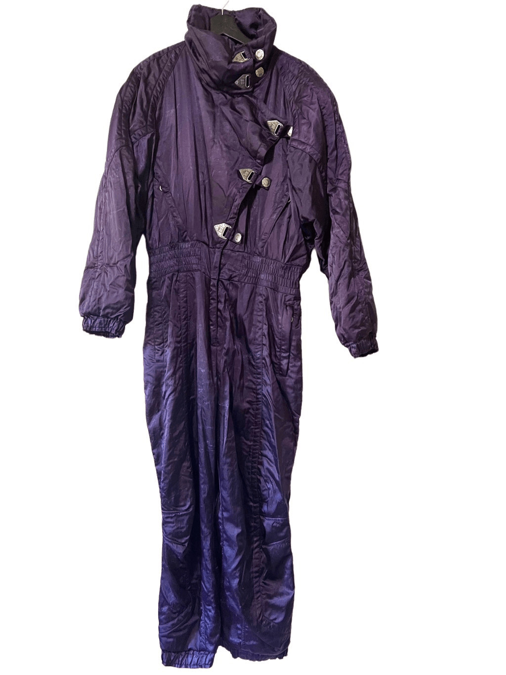 Kaelin Ski Suit Vintage Royal Purple Marble Moto Snow Skiing