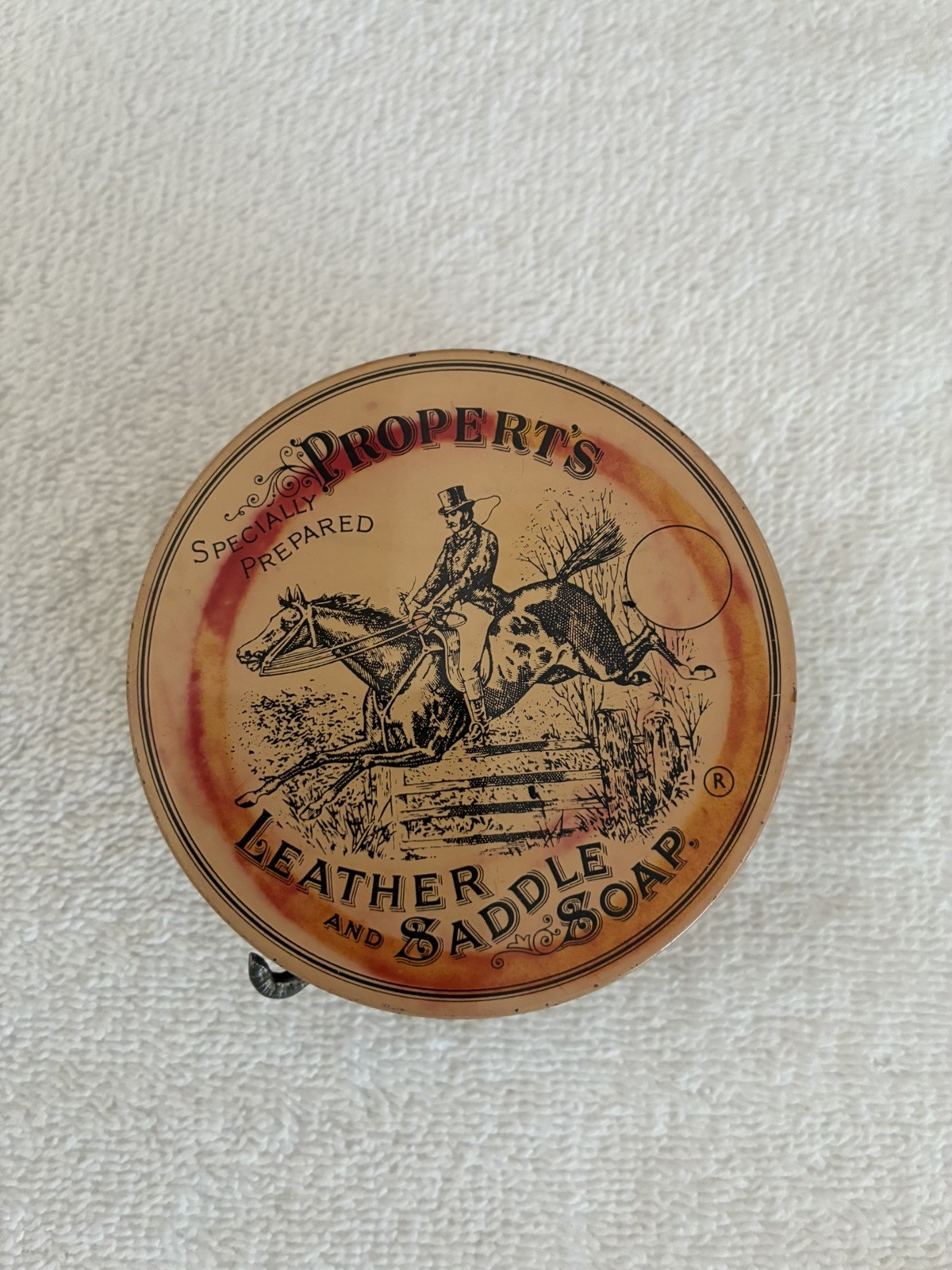 Antique Original Propert’s Leather Saddle Soap Tin Can
