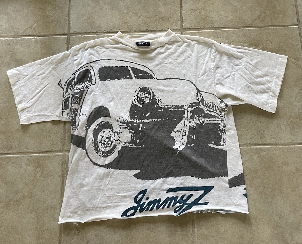 JIMMY’Z VINTAGE T-SHIRT 1980’s Skate Surf MEN’S Med White Cut