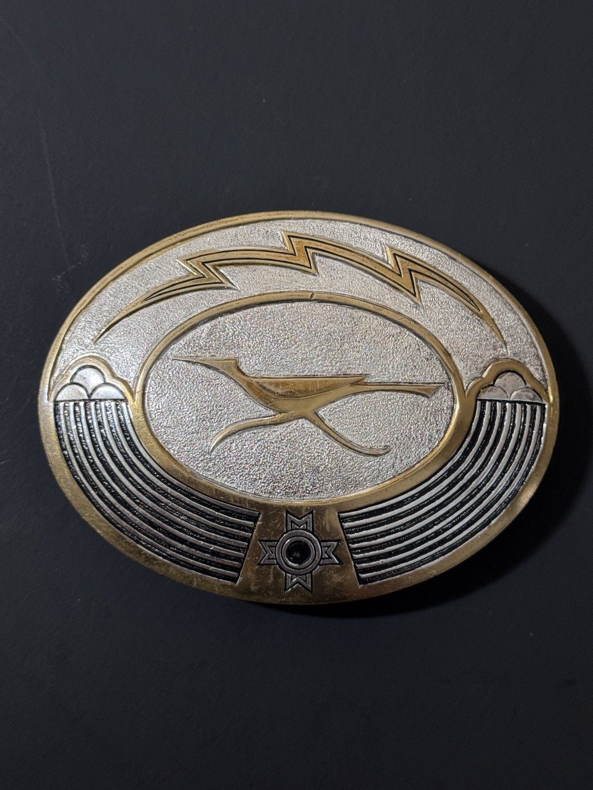 Vintage Crumrine Southwest Roadrunner Belt Buckle