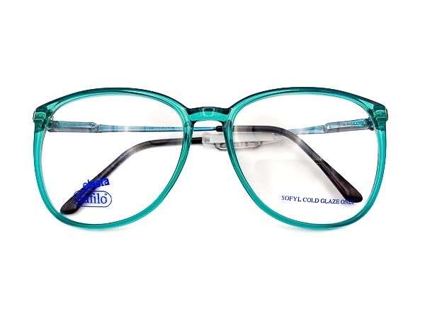 Rare Vintage 1980s Safilo Elasta Bright Green Acetate Eyeglasses | NOS Frames