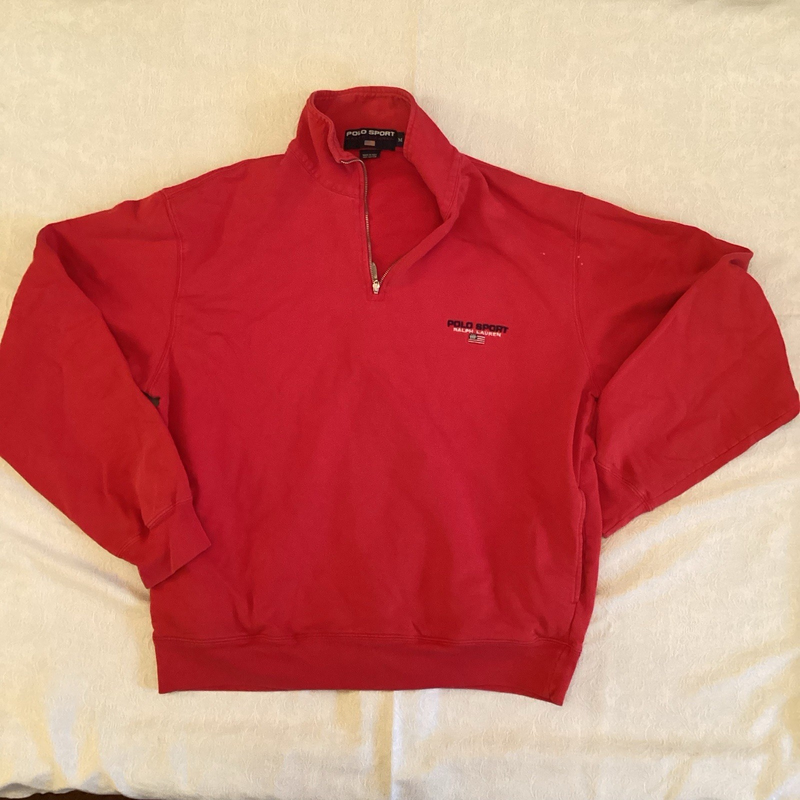 Vintage Polo Sport Ralph Lauren Quarter Zip Sweatshirt M