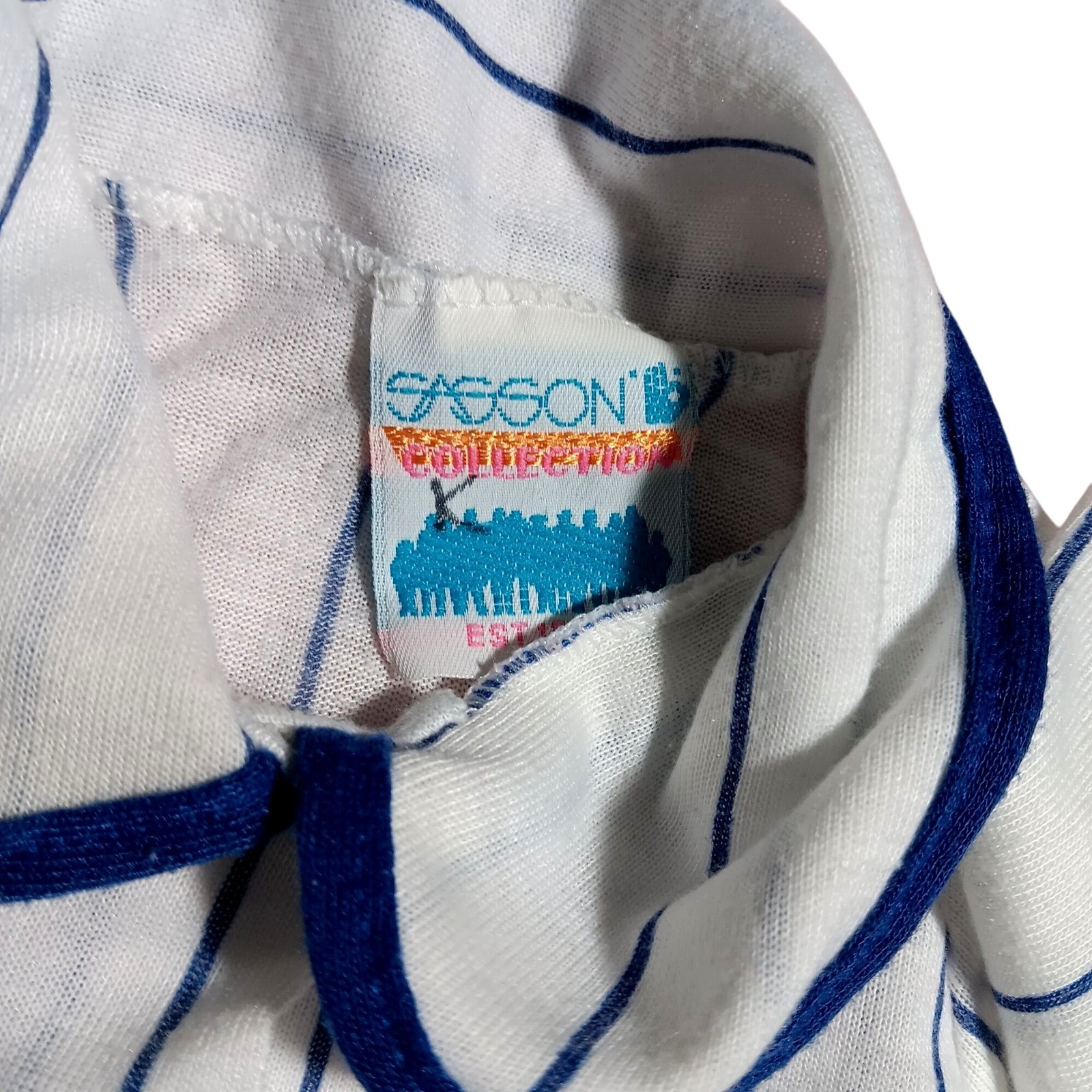 Baby Infant Striped Sleeper Pajamas Vtg 80s Sasson 12-18m Snap Footed